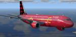 FSX/P3D Airbus A320-200 Brussels Airlines Red Devils Red Flames livery package